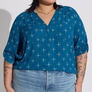 Star Clusters Harper Georgette 3/4 Sleeve Blouse Size 6X (30)